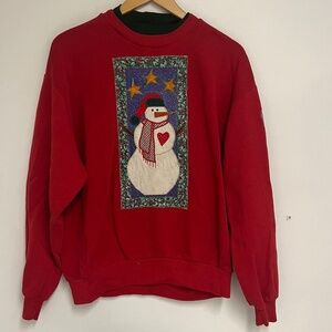 Vintage 90's Christmas snowman sweatshirt
